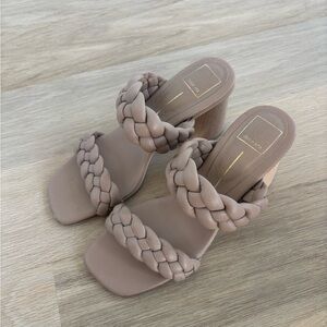Dolce Vita Taupe Braided Heels